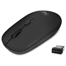 Беспроводная мышь SVEN RX-222W чёрная (BT, 2.4GHz, АКБ, 3+1кл. 1200-1800DPI, кор.)