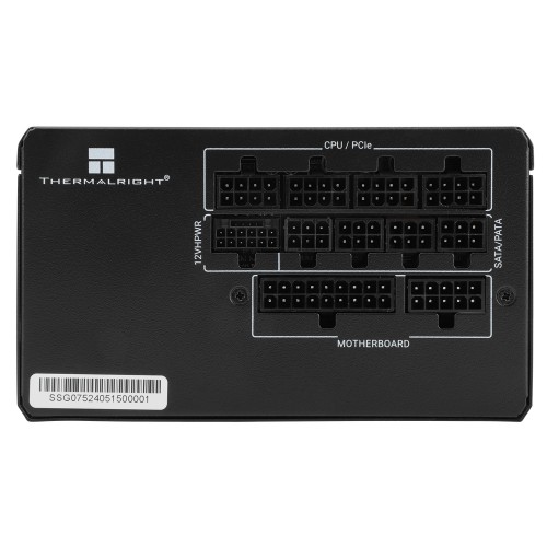 Блок питания 750W/ Power Supply Thermalright, 750W 80+ Gold (ATX, 3.1, PCIe 5.1, Full modular, 1x24(20+4)pin 600mm, 2xCPU 8(4+4)pin 650mm, 2xPCIe*2 8(6+2)pin 650+150mm, 1x12VHPWR PCIe 5.1 12+4pin 600mm, 2xSATA*4 450+150+150+150mm, 1xMOLEX4pin*3 500+150+15