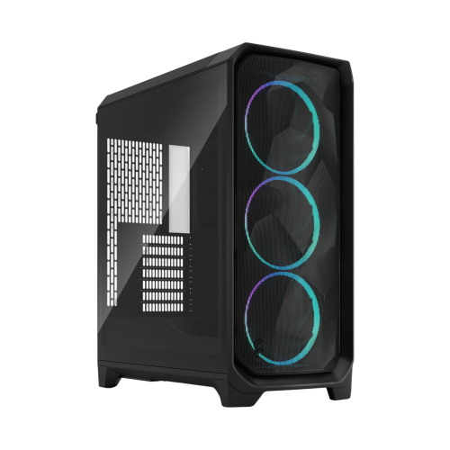 Корпус ПК без блока питания/ Case Fractal Design Meshify 3 RGB TG Light Tint, Midi-Tower, 3x140mm ARGB, 2xUSB-A 3.2 + 1xUSB 3.2 Type-C E-ATX, ATX, mATX, mITX, Black Fractal Design