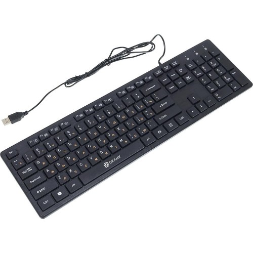 Клавиатура Оклик 520M2U USB Slim Multimedia черная с кабелем 1.6м - идеальный выбор для комфортной работы и игр