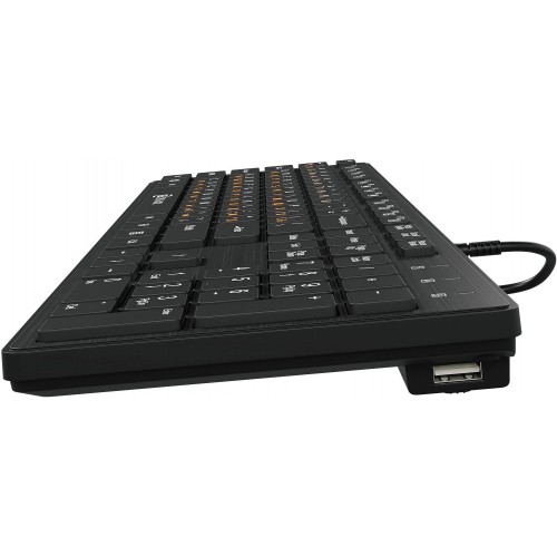 Клавиатура Оклик 520M2U USB Slim Multimedia черная с кабелем 1.6м - идеальный выбор для комфортной работы и игр