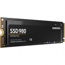 Твердотельные накопители/ Samsung SSD 980, 1000GB, M.2(22x80mm), NVMe 1.4, PCIe 3.0 x4, 3-bit MLC, R/W 3500/3000MB/s, IOPs 500 000/480 000, TBW 600, DWPD 0.33 (12 мес.)