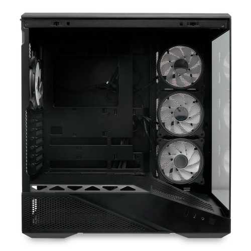 Корпус без блока питания/ Case HSPD F711, Panoramic Full Tower, Black, TG, 0.7 SPCC, 4x120mm ARGB (FN027) ATX, mATX, mITX 190/420/280mm 2x2.5", 2x3.5", 7xPCI 1xUSB-A 3.0, 1xUSB-C 445x235x475mm HSPD