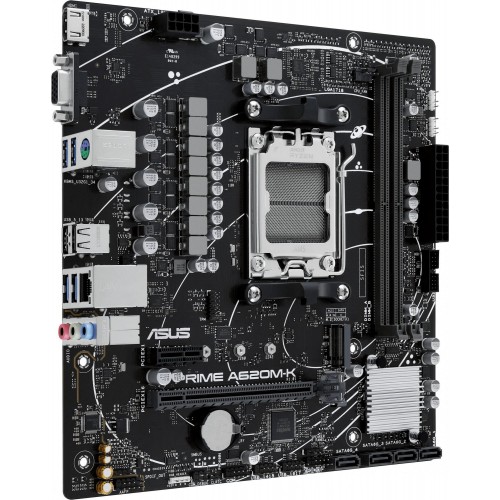Купить материнскую плату Asus PRIME A620M-K AM5 с поддержкой DDR5, 7.1 звука и HDMI