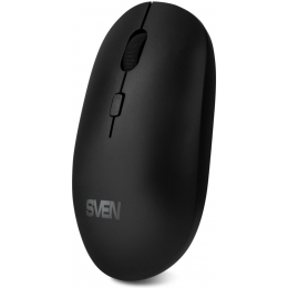 Беспроводная мышь SVEN RX-222W чёрная (BT, 2.4GHz, АКБ, 3+1кл. 1200-1800DPI, кор.)
