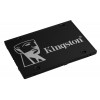 Твердотельный накопитель/ Kingston SSD KC600, 2048GB, 2.5" 7mm, SATA3, 3D TLC, R/W 550/520MB/s, IOPs 90 000/80 000, DRAM buffer 2048MB, TBW 1200, DWPD 0.32 (12 мес) Kingston