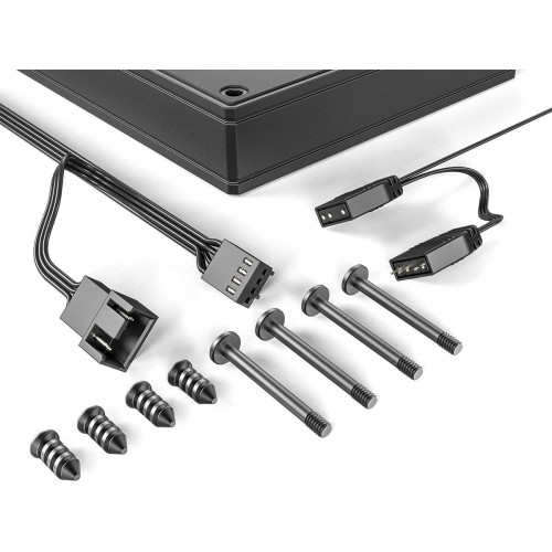 Вентилятор ID-Cooling AS-140-ARGB-K 140мм с ARGB подсветкой, 4-pin, 24.9дБ - Черный корпус