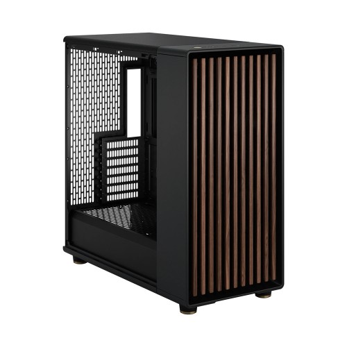 Купите Корпус Fractal Design North XL: Full-Tower с 3 вентиляторами, USB 3.2 Type-C и деревянной панелью в Charcoal Black