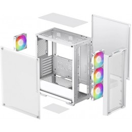 Корпус Deepcool CC560 MESH V2 белый ATX 8x120mm 5x140mm 1xUSB2.0 audio bott PSU [R-CC560-WHAMA4-G-2]