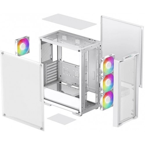 Корпус Deepcool CC560 MESH V2 белый ATX с поддержкой 8 вентиляторов 120mm и 5 вентиляторов 140mm - идеальный выбор для вашего ПК