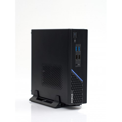 Корпус EVELK с блоком питания 120Вт/ Case Foxline EV-109-AD120 mITX, w/ ext.PSU 120W, DC-converter, w/2хUSB2.0+2хUSB3.0, 1x40mmFan, black, VESA, w/pwr cord, logo EVELK Foxline