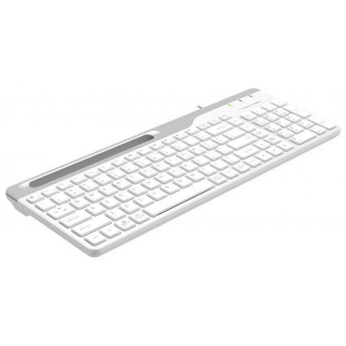 Клавиатура A4Tech FK25 белый/серый USB slim – идеальный выбор для комфортной работы и игр с кабелем 1.5м