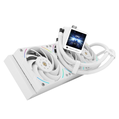 Система жидкостного охлаждения/ Water Cooling System Thermalright Frozen Vision 360 V2 (360mm, LED, White, ARGB/ Fans: 3x120mm, 69CFM, 27dBA, 2150RPM/ Pump height 60mm, 23dBA, 3000RPM, Rad thickness 27mm/ S: 1700, 1200, 1851, 115X, 2011, 2066, AM5, AM4) T