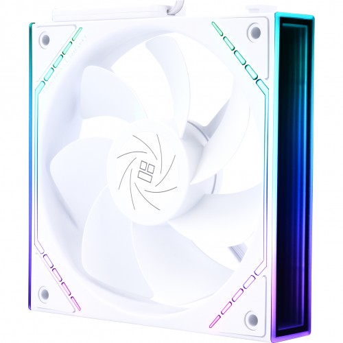 Кулер для корпуса/ Case Cooler Thermalright TL-M12QRW Reverse (124x120x25mm, 4-pin PWM, ARGB, 47.6CFM, 23.2dBA, 1500RPM, White) Thermalright