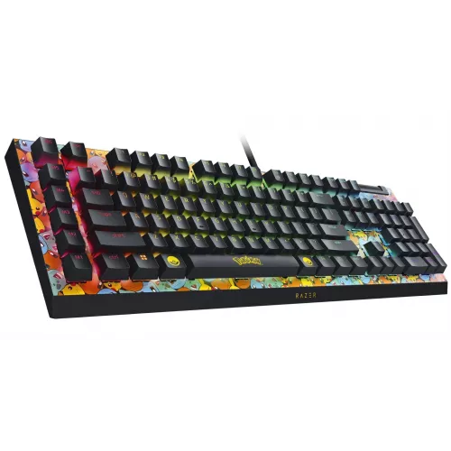 Игровая клавиатура Razer BlackWidow V4 X (Green Switch) - Pokemon Kanto Starters Edition с US Layout
