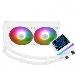 Водяное охлаждение для процессора/ Water Cooling System Thermalright Grand Vision 240 (240mm, LED, White, ARGB/ Fans: 2x120mm, 80.45CFM, 29.4dBA, 2150RPM/ Pump height 72.5mm, 6400RPM, Rad thickness 27mm/ S: 1700, 1200, 1851, 115X, 2011, 2066, AM5, AM4)