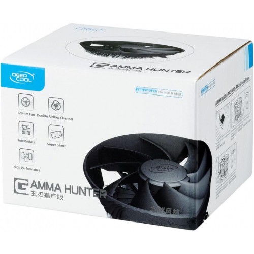 Кулер Deepcool Gamma Hunter Soc-AM5/AM4/1151/1200 черный 3-pin 21dB Al 95W 252gr Ret (DP-MCAL-HT) [DP-MCAL-HT]