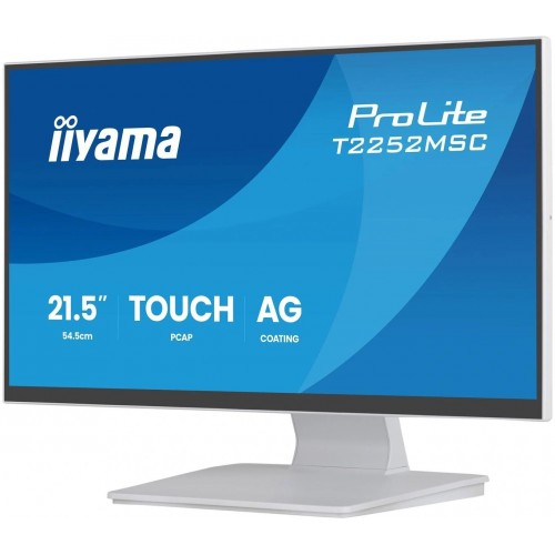 Монитор Iiyama 21.5" ProLite T2252MSC-W2AG белый IPS LED 5ms 16:9 HDMI M/M матовая 250cd 178гр/178гр 1920x1080 60Hz DP FHD USB Touch 4.5кг