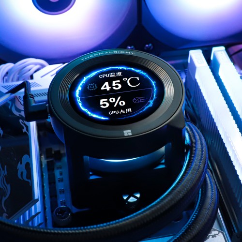 Система жидкостного охлаждения/ Water Cooling System Thermalright Core Vision 360 (360mm, LED, Black, ARGB/ Fans: 3x120mm, 72.37CFM, 27.7dBA, 2000RPM/ Pump height 66mm, Rad thickness 27mm/ S: 1700, 1200, 1851, 115X, 2011, 2066, AM5, AM4) Thermalright