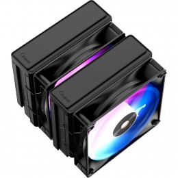 Кулер для процессора/ CPU Cooler Ocypus Delta A62 BK ARGB (260W, 4-pin PWM, 156mm, Al/Cu, 6x6mm, ARGB, 2x120mm, 73CFM, 29dBA, 2000RPM, S: 1851/1700/1200/115X, AM5/AM4, black)