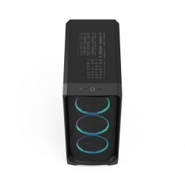 Корпус ПК без блока питания/ Case Fractal Design Meshify 3 RGB TG Light Tint, Midi-Tower, 3x140mm ARGB, 2xUSB-A 3.2 + 1xUSB 3.2 Type-C E-ATX, ATX, mATX, mITX, Black