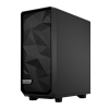 Корпус ПК без блока питания/ Case Fractal Design Meshify 2 Compact TG Dark Tint, Midi-Tower, 2x140mm + 1x120mm, 2xUSB-A 3.2 + 1xUSB 3.2 Type-C ATX, mATX, mITX Black Fractal Design