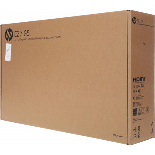 Монитор HP 27" E27 G5 черный IPS LED 16:9 HDMI матовая HAS Piv 300cd 178гр/178гр 1920x1080 75Hz DP FHD USB 6.96кг