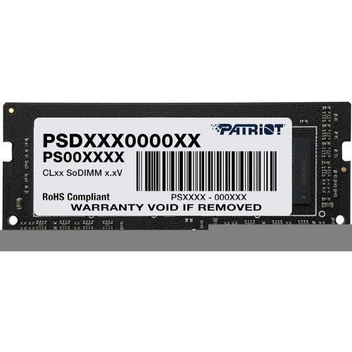 Купить оперативную память DDR4 16GB 2666MHz Patriot PSD416G266681S для ноутбуков - SO-DIMM 260-pin, CL19, 1.2В