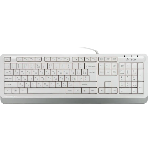 Клавиатура A4Tech FK10 белый/серый USB (FK10 WHITE) каб.:1.5м