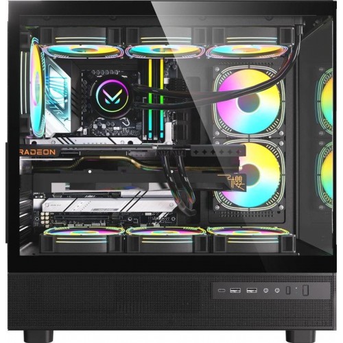 Корпус Formula Crystal Z8 черный ATX с 9 вентиляторами 120mm и 6 вентиляторами 140mm, USB 3.0 и аудио выходом