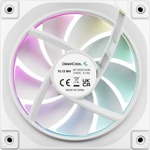 Купить вентилятор Deepcool FL12 Wh ARGB 120мм белый 4-pin с низким уровнем шума 32дБ - идеальное охлаждение для корпуса