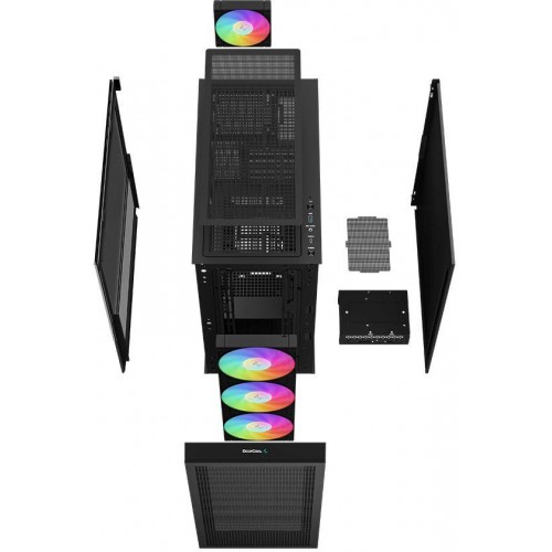 Корпус Deepcool CH560 черный ATX с поддержкой 8 вентиляторов 120mm и 3 вентиляторов 140mm, USB 3.0 и аудио выходом