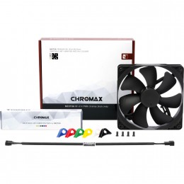 Кулер для корпуса/ Case Cooler Noctua NF-A14 PWM chromax.black.swap (140x140x25mm, 4-pin PWM, 82.5CFM, 24.6dBA, 1500RPM, Black)