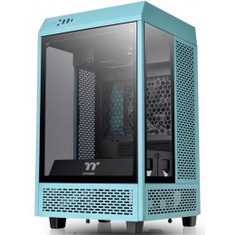 Корпус Thermaltake The Tower 100 Turquoise голубой miniITX 1x120mm 3x140mm 2xUSB3.0 audio bott PSU [CA-1R3-00SBWN-00]