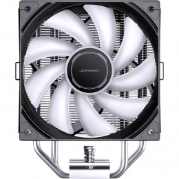 Кулер для процессора/ CPU Cooler JONSBO CB40 ARGB (225W, 4-pin PWM, 153.5mm, Al/Cu, 4x6mm, ARGB, 1x120mm, 77.07CFM, 35.4dBA, 1800RPM, S: 1851/1700/1200/115X, AM4/AM5 Black)