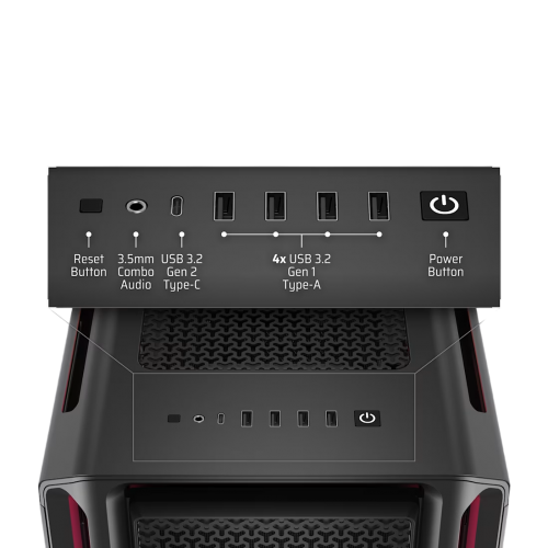 Купить корпус без блока питания Corsair iCUE LINK 5000T LX RGB - Midi-Tower с RGB подсветкой и поддержкой E-ATX, ATX, mATX, mITX в черном цвете