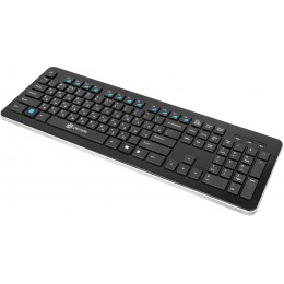Клавиатура Оклик 870S черный USB беспроводная slim Multimedia (368218)
