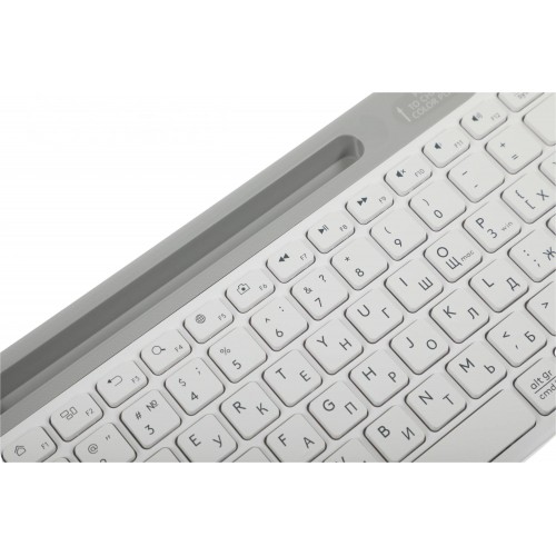 Клавиатура A4Tech FK25 белый/серый USB slim – идеальный выбор для комфортной работы и игр с кабелем 1.5м