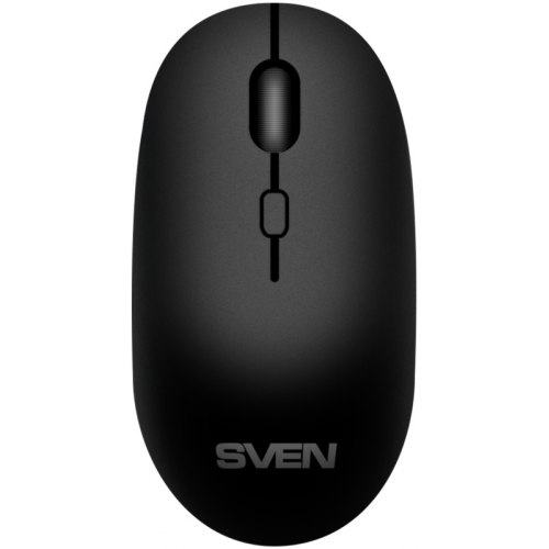 Беспроводная мышь SVEN RX-222W чёрная (BT, 2.4GHz, АКБ, 3+1кл. 1200-1800DPI, кор.) Sven