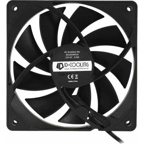 Вентилятор ID-Cooling FL-12025K 120x120x25 мм черный 3-pin, 21 дБ - идеальное охлаждение для вашего корпуса