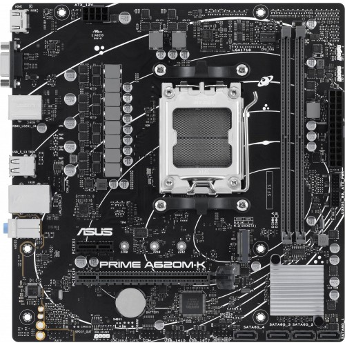 Купить материнскую плату Asus PRIME A620M-K AM5 с поддержкой DDR5, 7.1 звука и HDMI