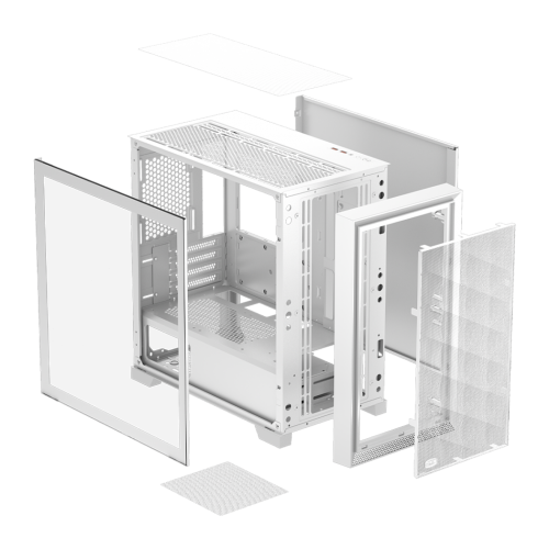 Корпус без блока питания/ Case PCCooler C3D310 WH, Mini-Tower, TG, Mesh, no fans, 2xUSB-A 3.0, mATX, mITX White PcCooler