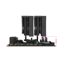 Кулер для процессора/ CPU Cooler SAMA A60B (265W, 4-pin PWM, 156.5mm, 6x6mm, 2x120mm, 78CFM, 29dBA, 2200RPM, S: 1851/1700/1200/115X, AM5/AM4, black)