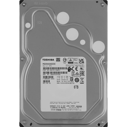 Жесткий диск Toshiba 6TB SATA-III MG08ADA600E для серверов - 7200rpm, 256Mb, 3.5”