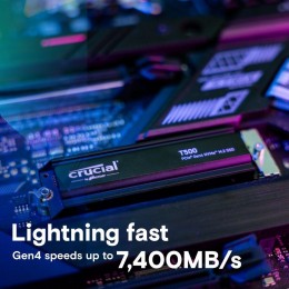 Твердотельный накопитель Crucial T500 1TB PCIe Gen4 NVMe M.2 SSD with heatsink CT1000T500SSD5
