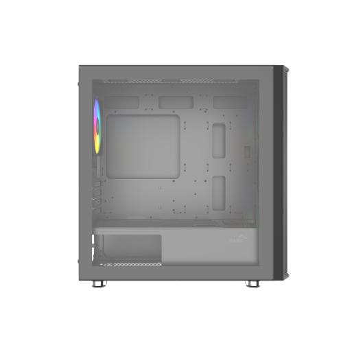 Корпус ПК без блока питания/ Case SAMA S30 Black, Midi-Tower, TG, 2x140mm + 1x120mm ARGB, 1xUSB 3.0 + 1xUSB 3.1 Type-C, mATX, mITX Black SAMA