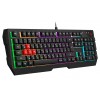Клавиатура A4Tech B135N с LED подсветкой и подставкой для запястий - черный USB геймерский аксессуар (кабель 1.8м)