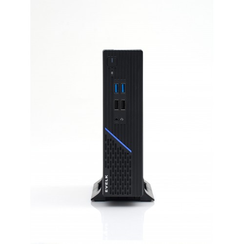 Корпус EVELK с блоком питания 120Вт/ Case Foxline EV-109-AD120 mITX, w/ ext.PSU 120W, DC-converter, w/2хUSB2.0+2хUSB3.0, 1x40mmFan, black, VESA, w/pwr cord, logo EVELK Foxline