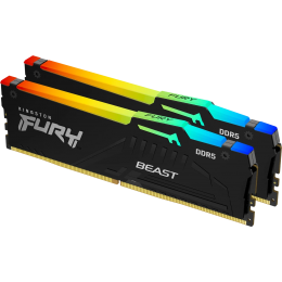 Память оперативная/ Kingston 64GB 6000MT/s DDR5 CL36 DIMM (Kit of 2) FURY Beast RGB