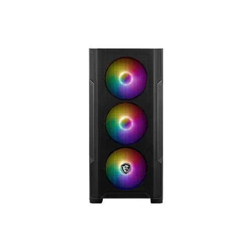 Корпус ПК без блока питания/ Case MSI MAG FORGE M100A, Mini-Tower, TG, 4x120mm ARGB, 2xUSB 2.0, 1xUSB 3.0, mATX, mITX Black